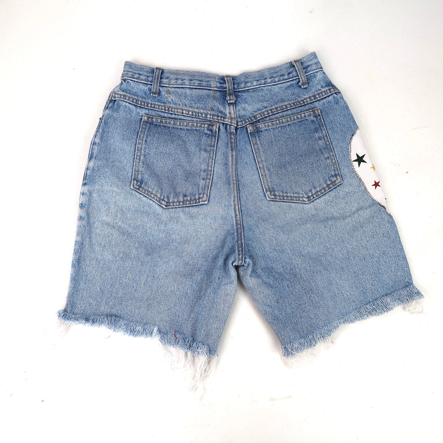 1OF1 "Cowpoke" Denim Patchwork Shorts - Small