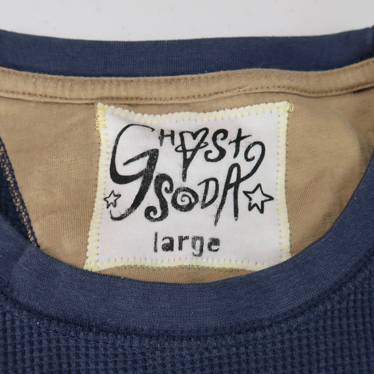 "THE WORLD IS BURNING" Ghost Soda Patchwork Top - Large