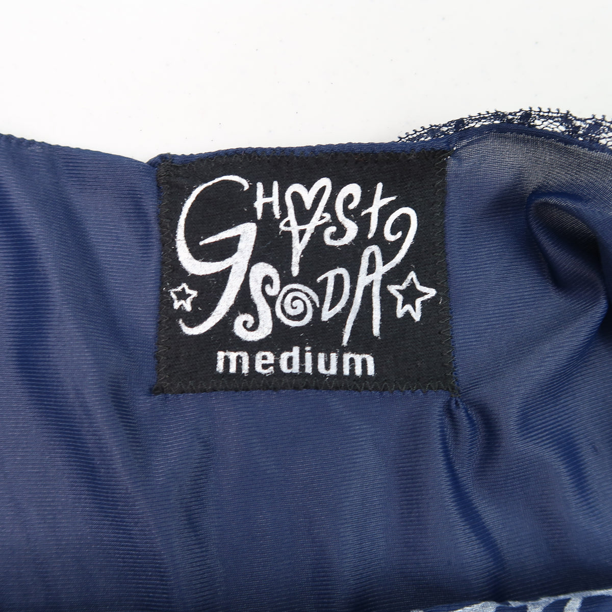 "COBWEB CLUB" Blue Slip Dress - Medium