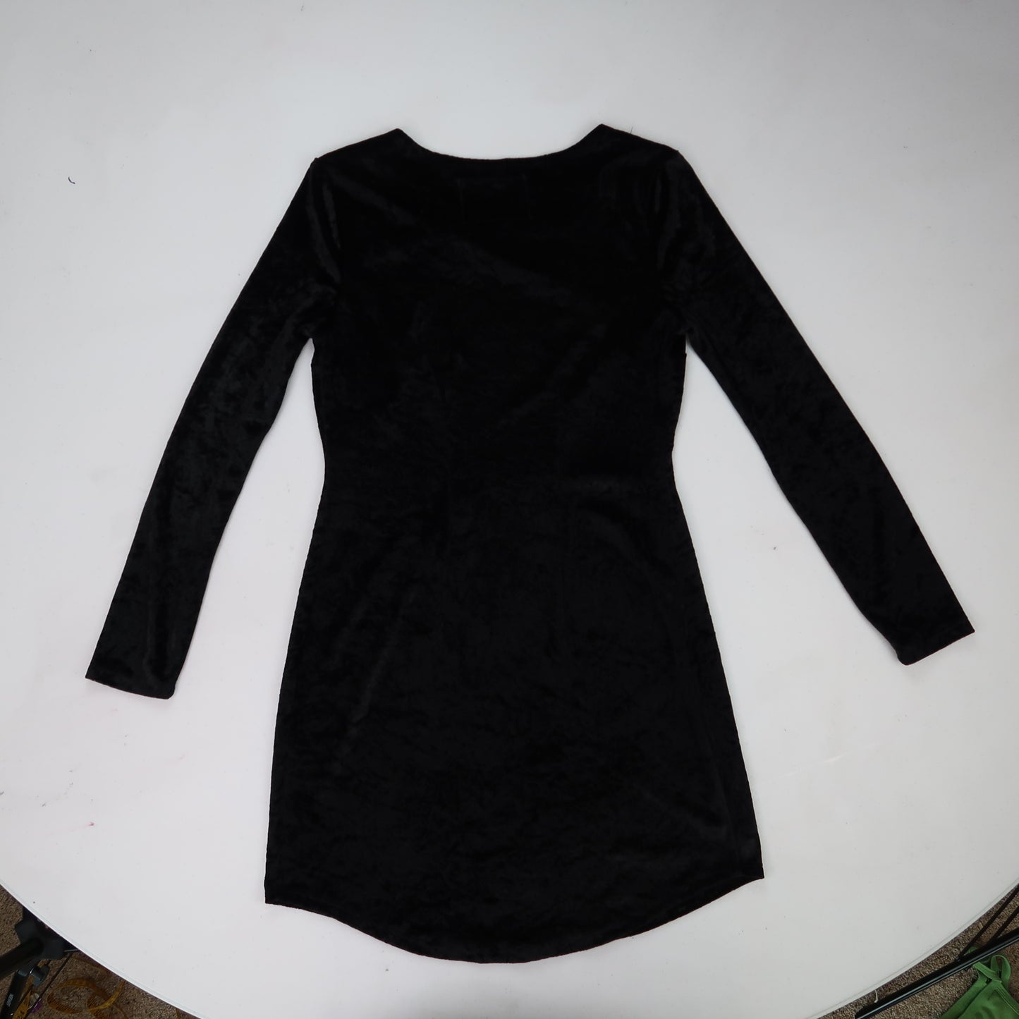 "Cobweb Club" Black Velvet Dress - Medium