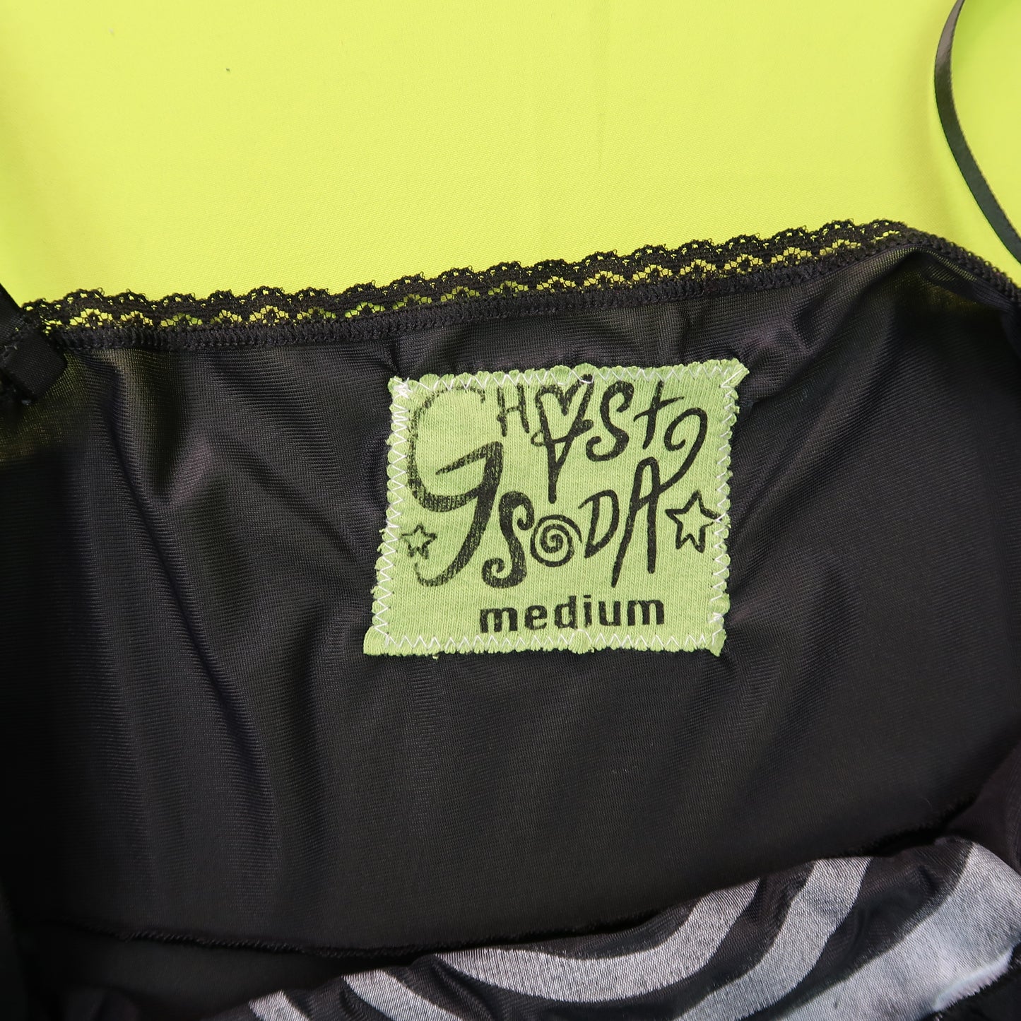 "I See All (Eye Spiral)" Black Slip Dress - Medium