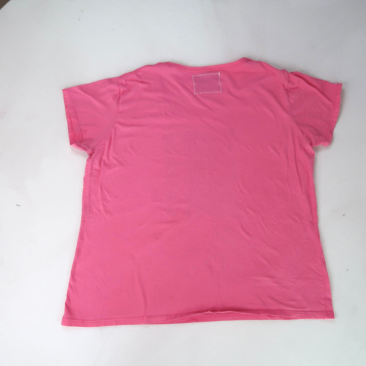 "Melted Visions" Pink Scoopneck Shirt - XXL