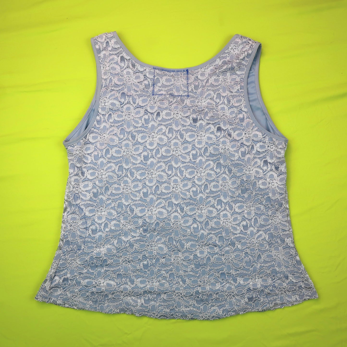 1OF1 “Star Child” Blue Lace Tank Top- XL