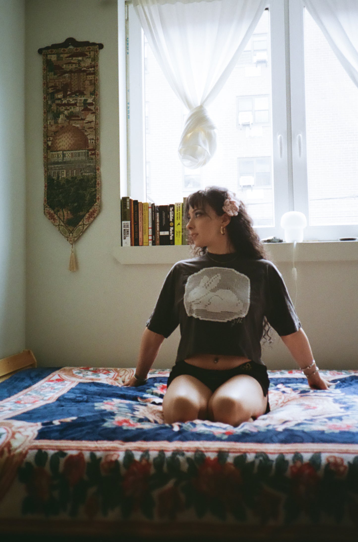 "Bunny Doily" Crop Top - Jamie Lerner x Ghost Soda Collab