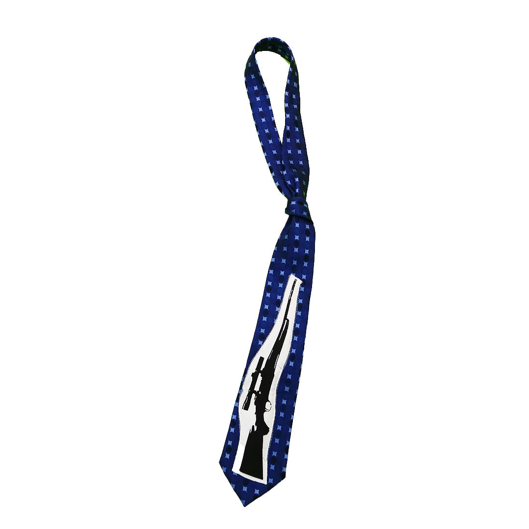 “Dangerous" Dark Blue Rifle Tie
