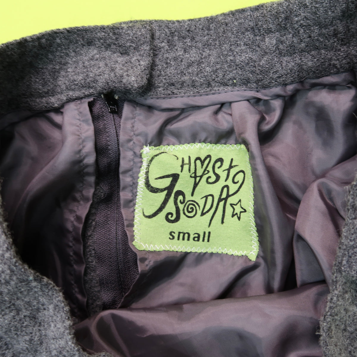 "I See All (Eye Spiral)" Gray Lace Skirt - Small