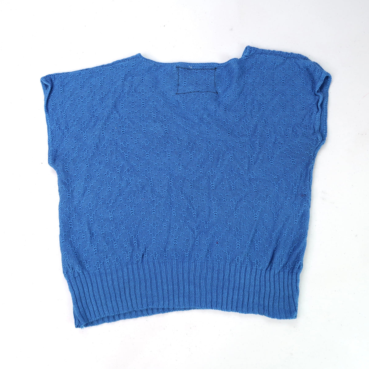 "Melted Visions" Blue Sweater Vest - Medium