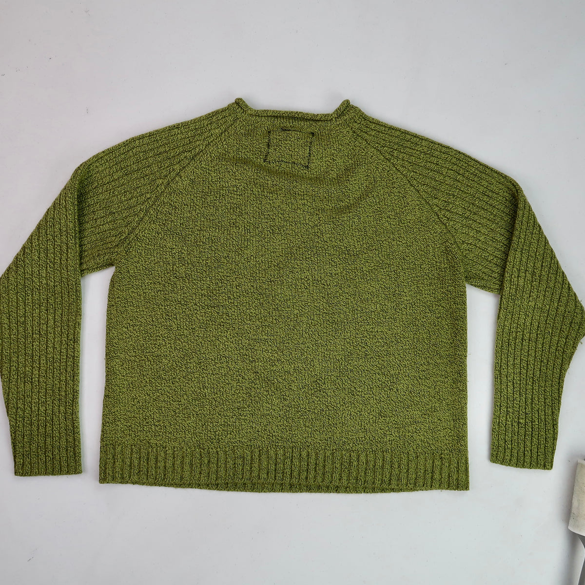 "I See All" (Eye Spiral) Apple Green Sweater - Medium