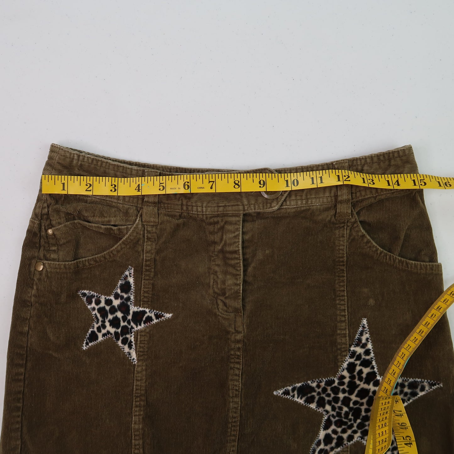 "CHEETAH STAR" Ghost Soda Patchwork Star Skirt - Medium