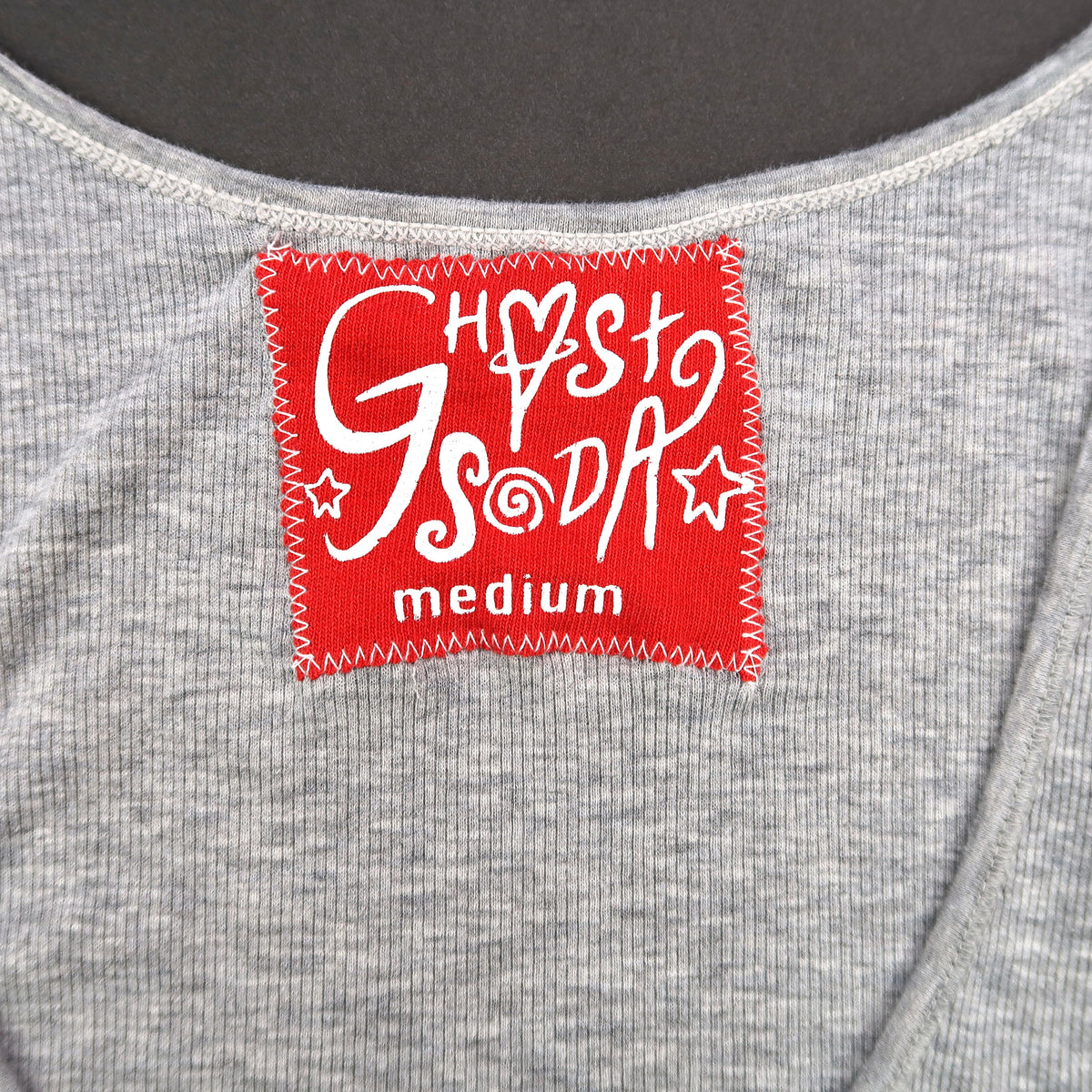 "Patches the Dog" Gray Tank Top - Medium