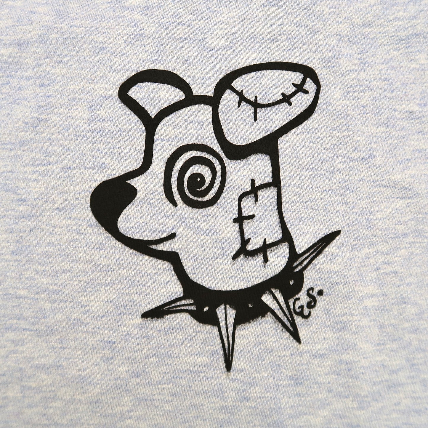 "Patches the Dog" Gray/Blue Tank Top - Medium