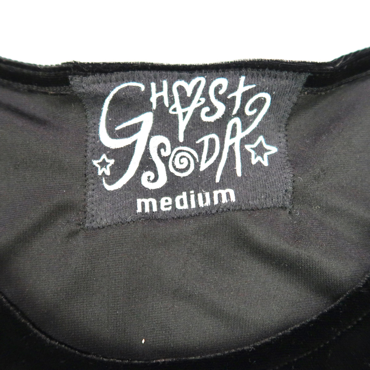 "Grim Skull" Wednesday Addams Black Velvet Dress - Medium