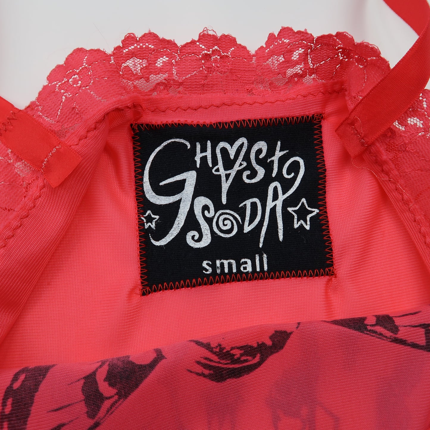 "Weeping Butterfly" Red Slip Dress - Small