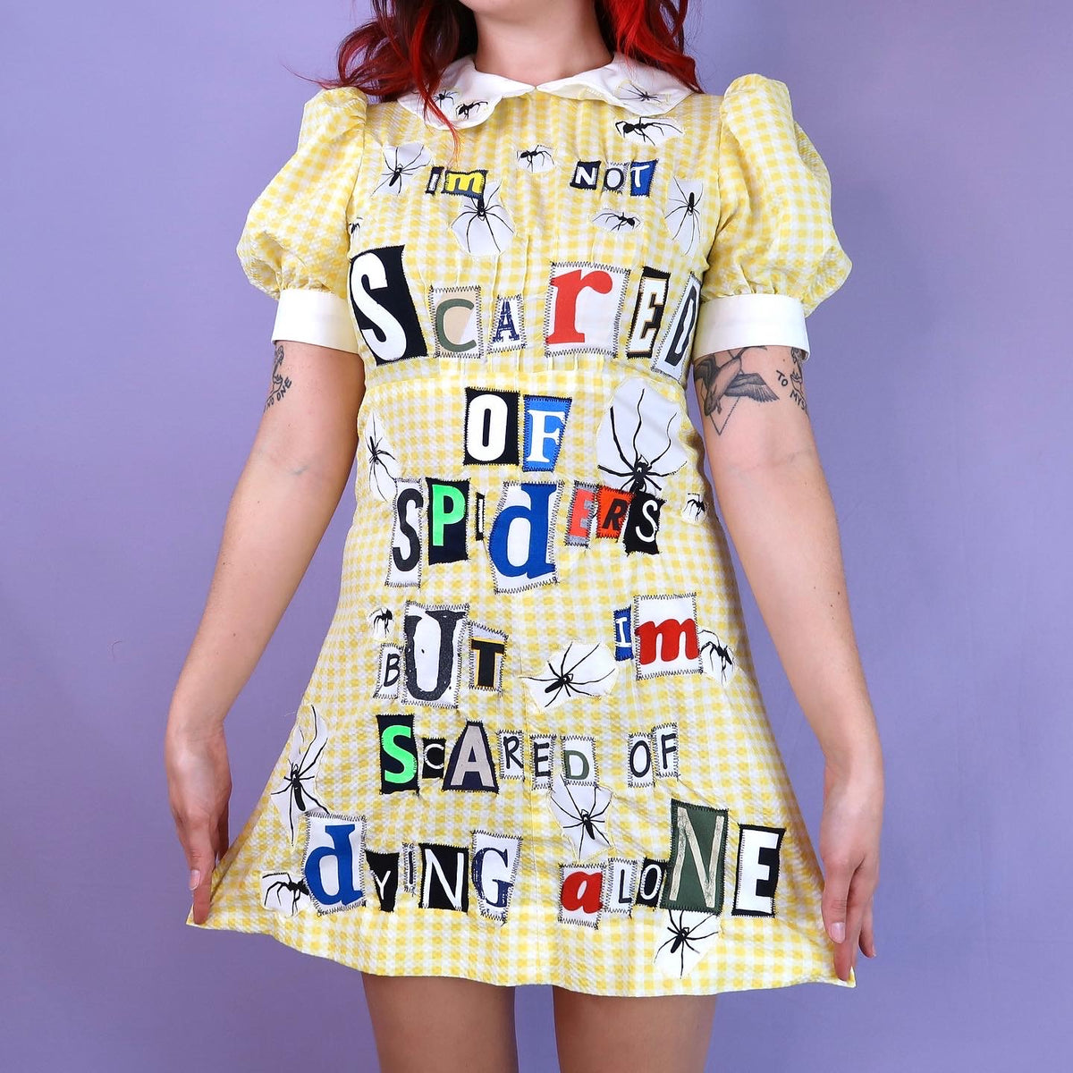 1OF1 "I'M NOT AFRAID OF SPIDERS" Ghost Soda Original Dress - Medium