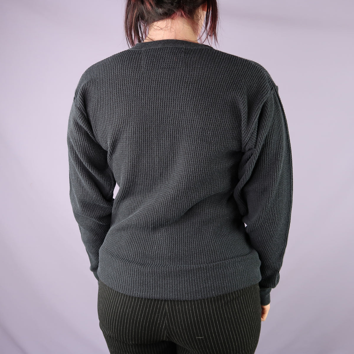 "Grim Skull" Gray Thermal Long Sleeve - Small