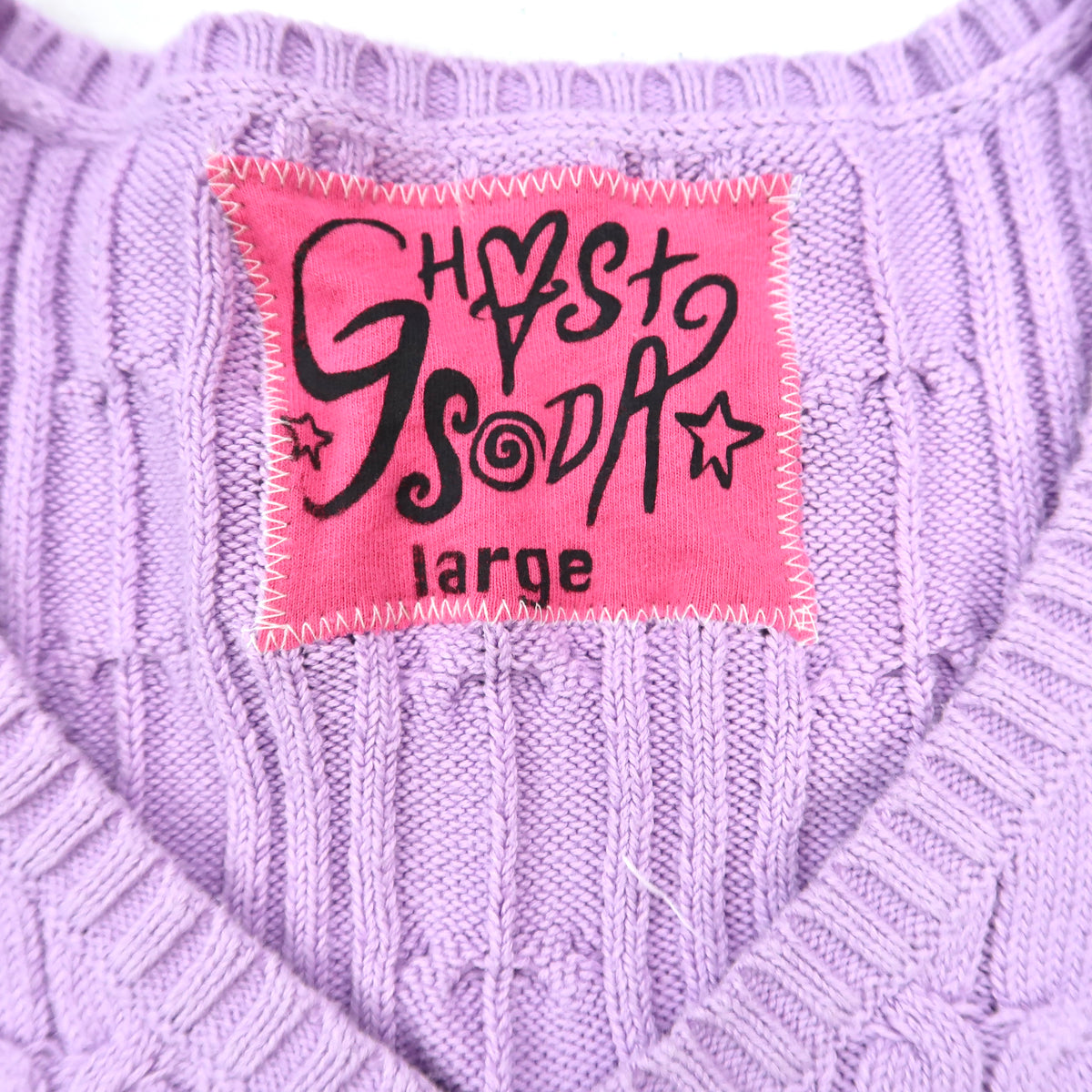 "Weeping Butterfly" Lavender Knit Sweater - Large
