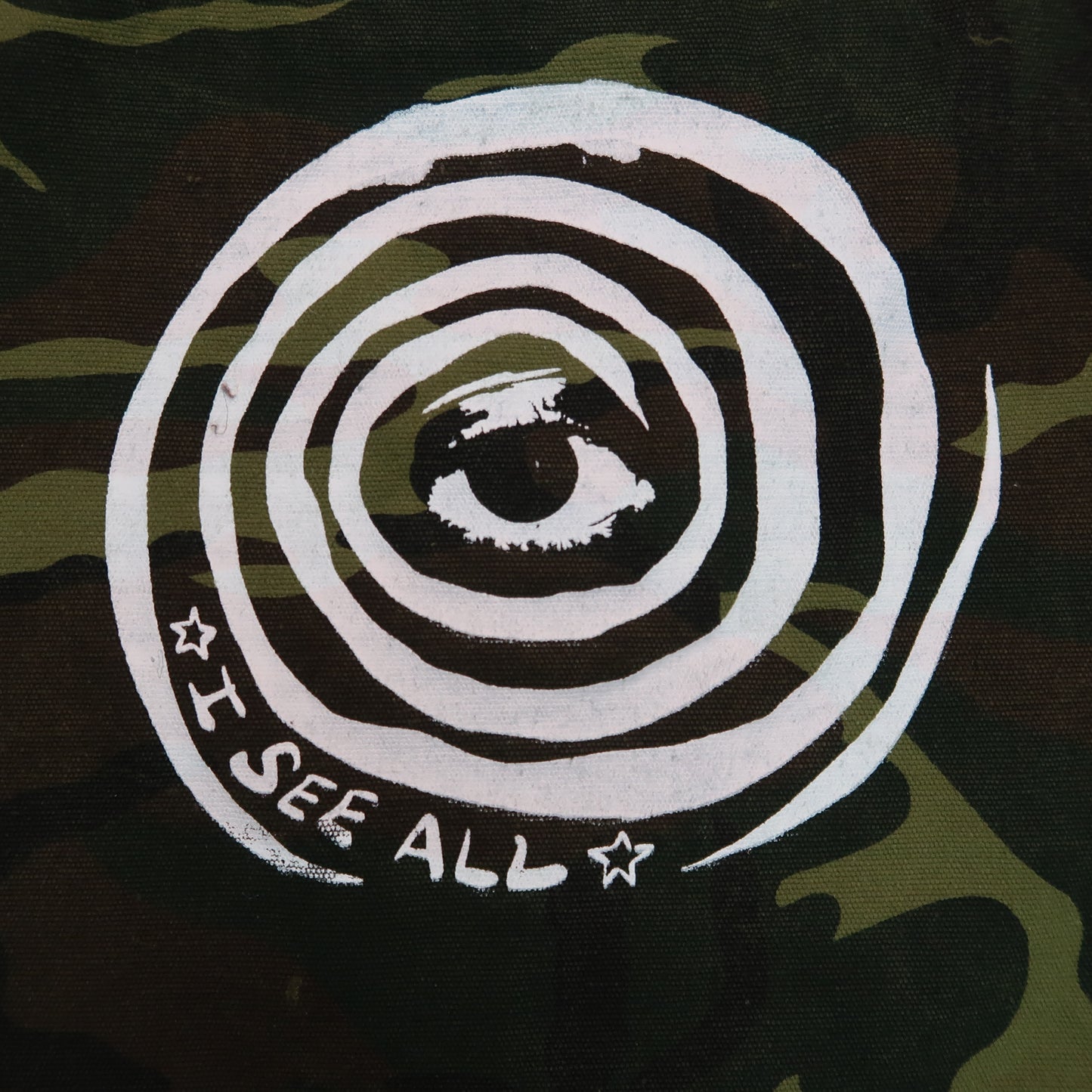 "I See All (Eye Spiral)" Camouflage Tote Bag