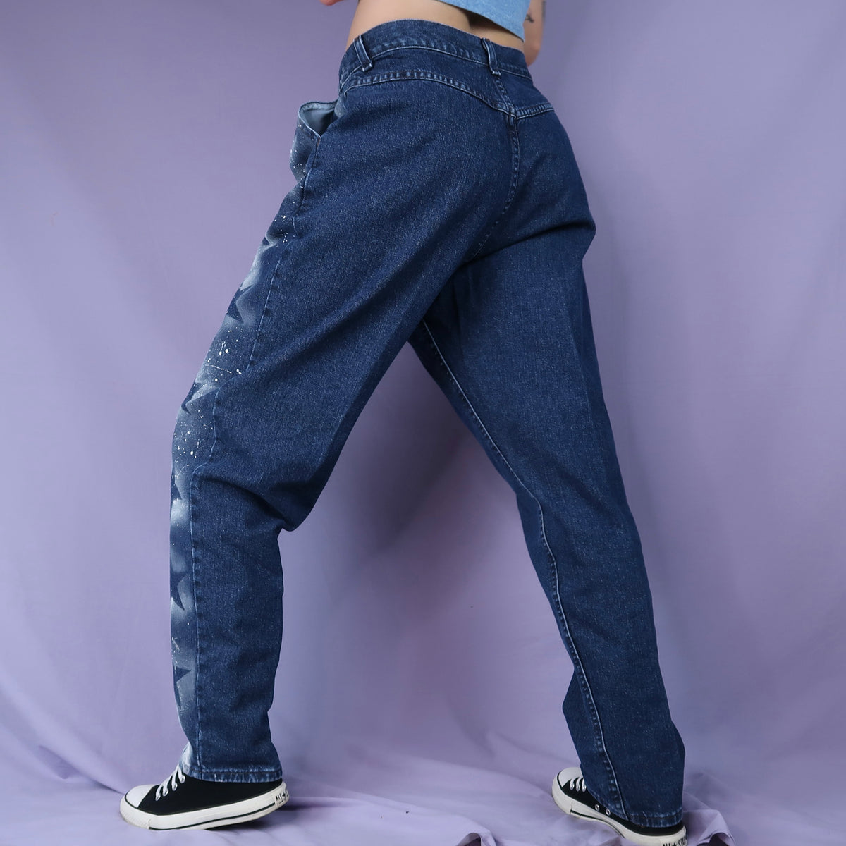 "Superstar" Spray-Painted Denim - Large