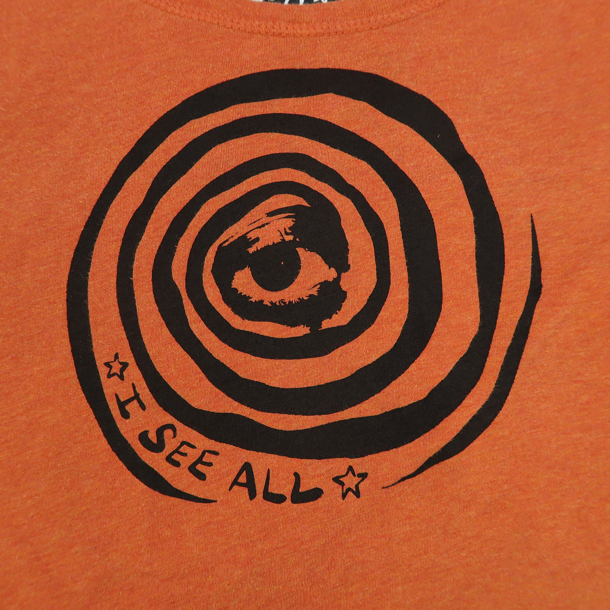 "I See All" (Eye Spiral) Orange Long Sleeve - Small