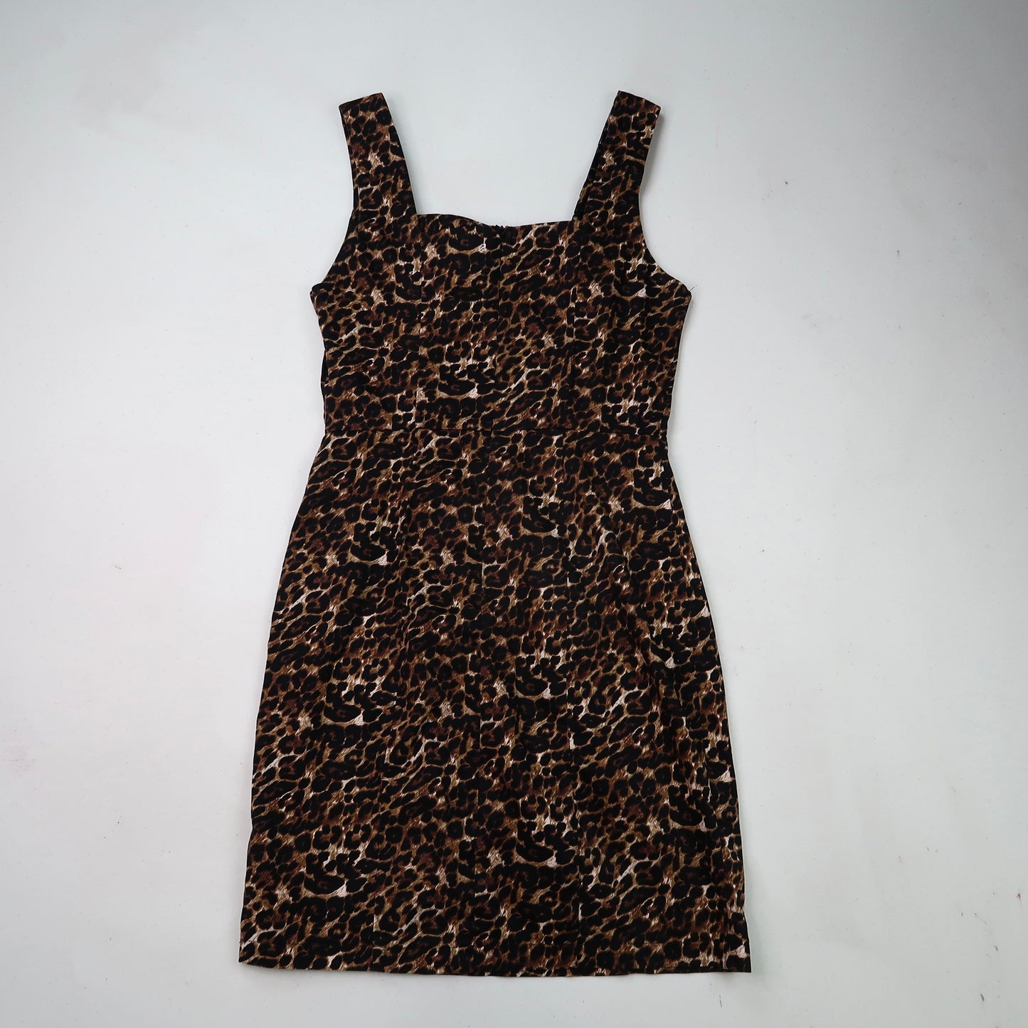 "I See All" (Eye Spiral) Cheetah Print Dress - Small