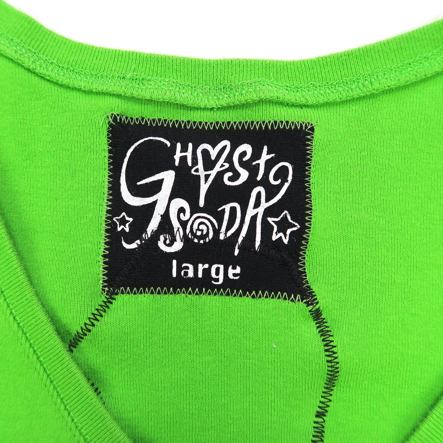 1OF1 "I LOVE SPIDERS" Ghost Soda Patchwork Top - Large