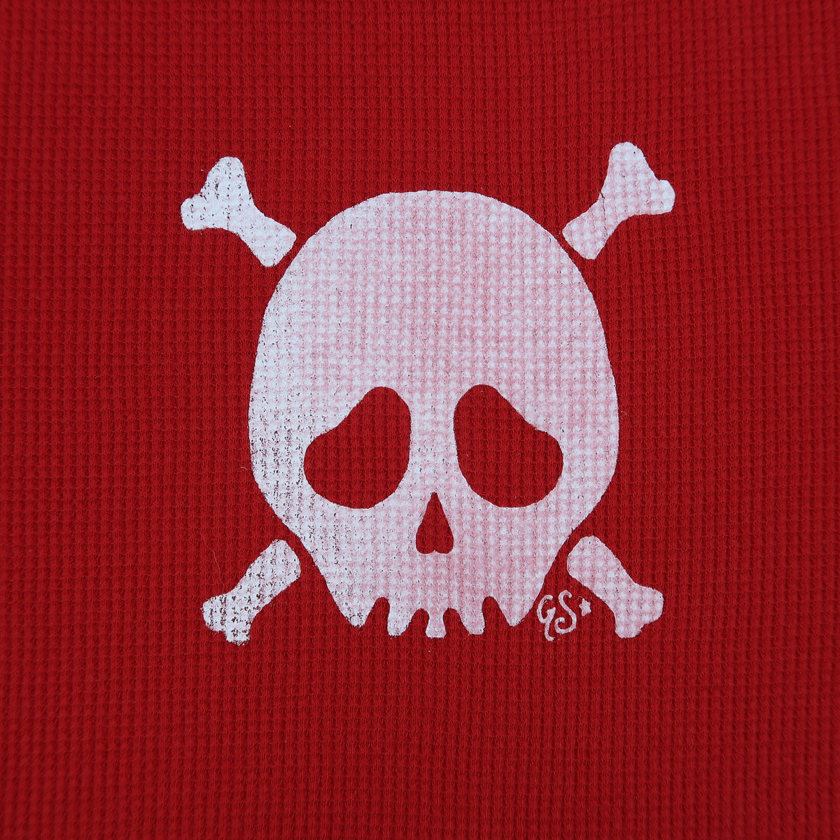 "Grim Skull" Red Thermal Top - Large