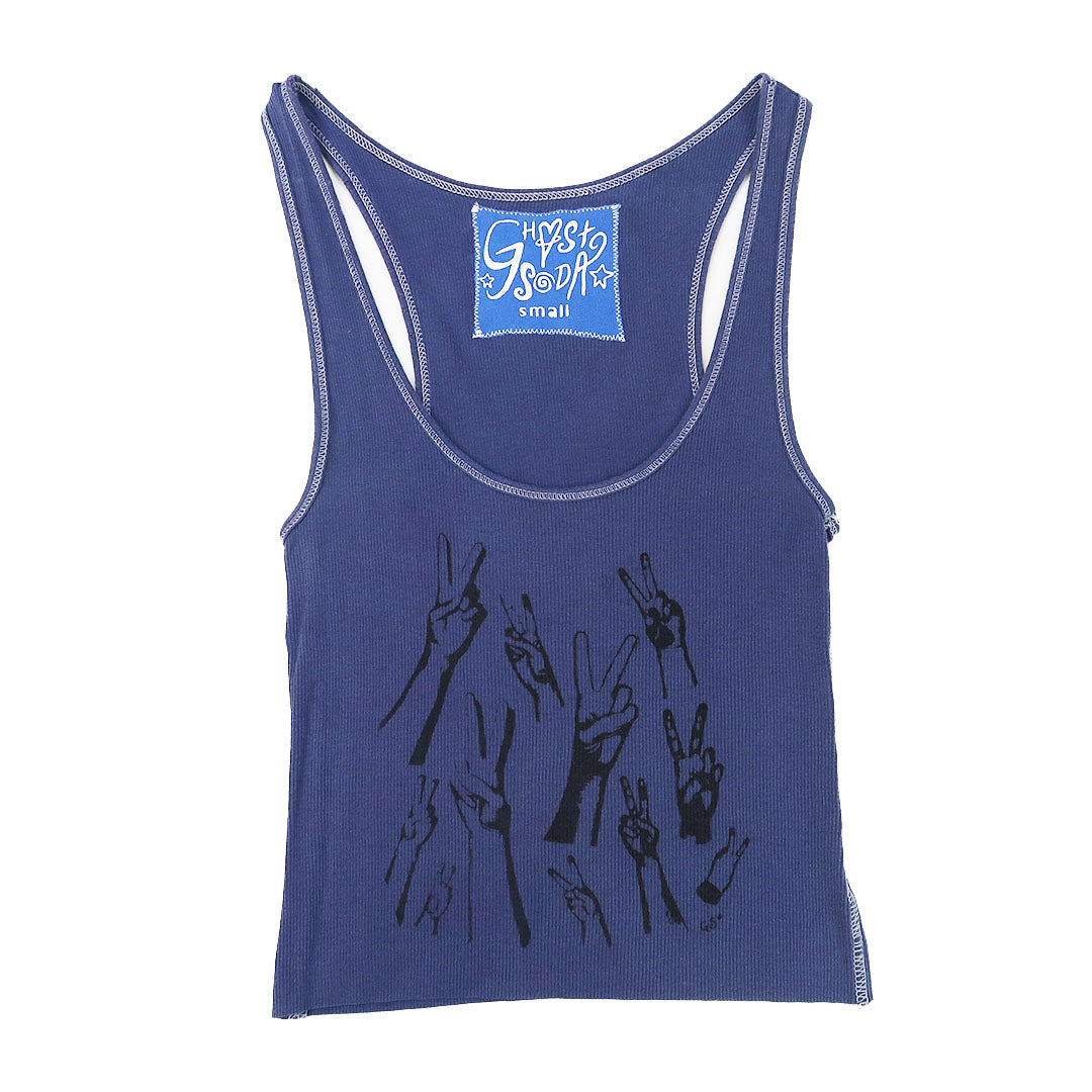 "Peacekeeper" Navy Blue Tank - Small