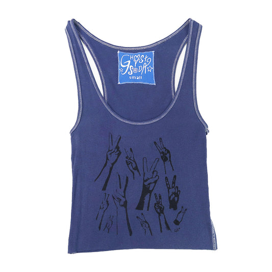 "Peacekeeper" Navy Blue Tank - Small