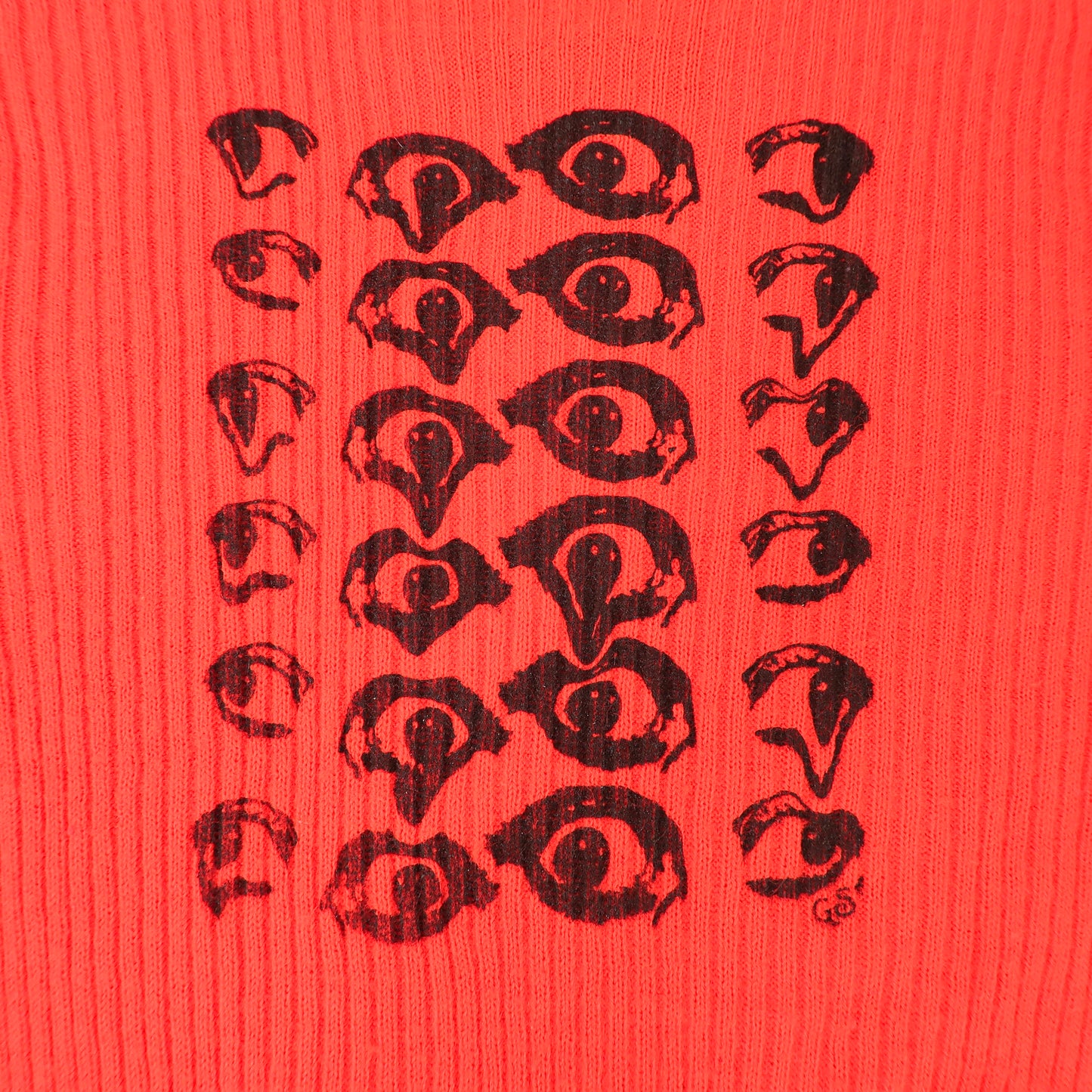 "Melted Visions" Cherry Red Turtleneck - Small