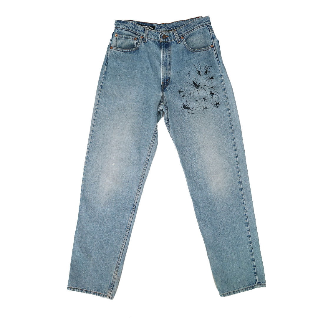 "I Love Spiders" Vtg Denim - Medium