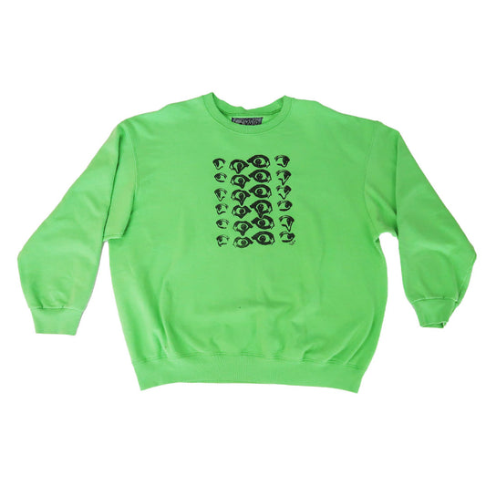 "Melted Visions" Green Sweatshirt - XL