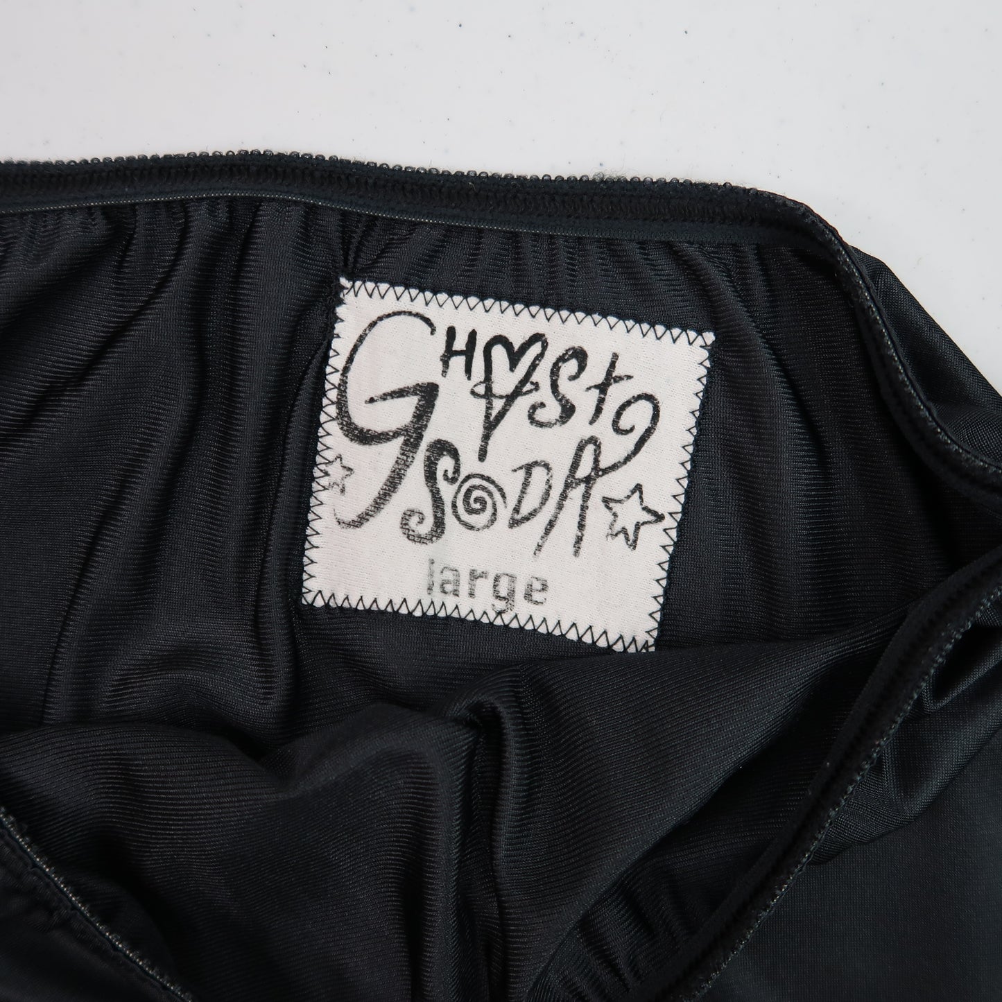 "I See All" (Eye Spiral) Black Slip Skirt - Large