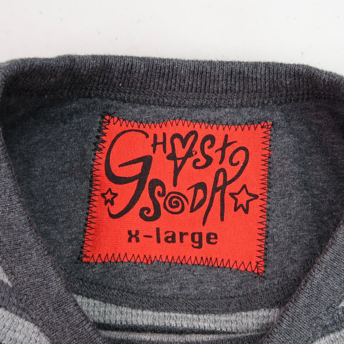 "Melted Visions” Striped Gray Thermal - XL
