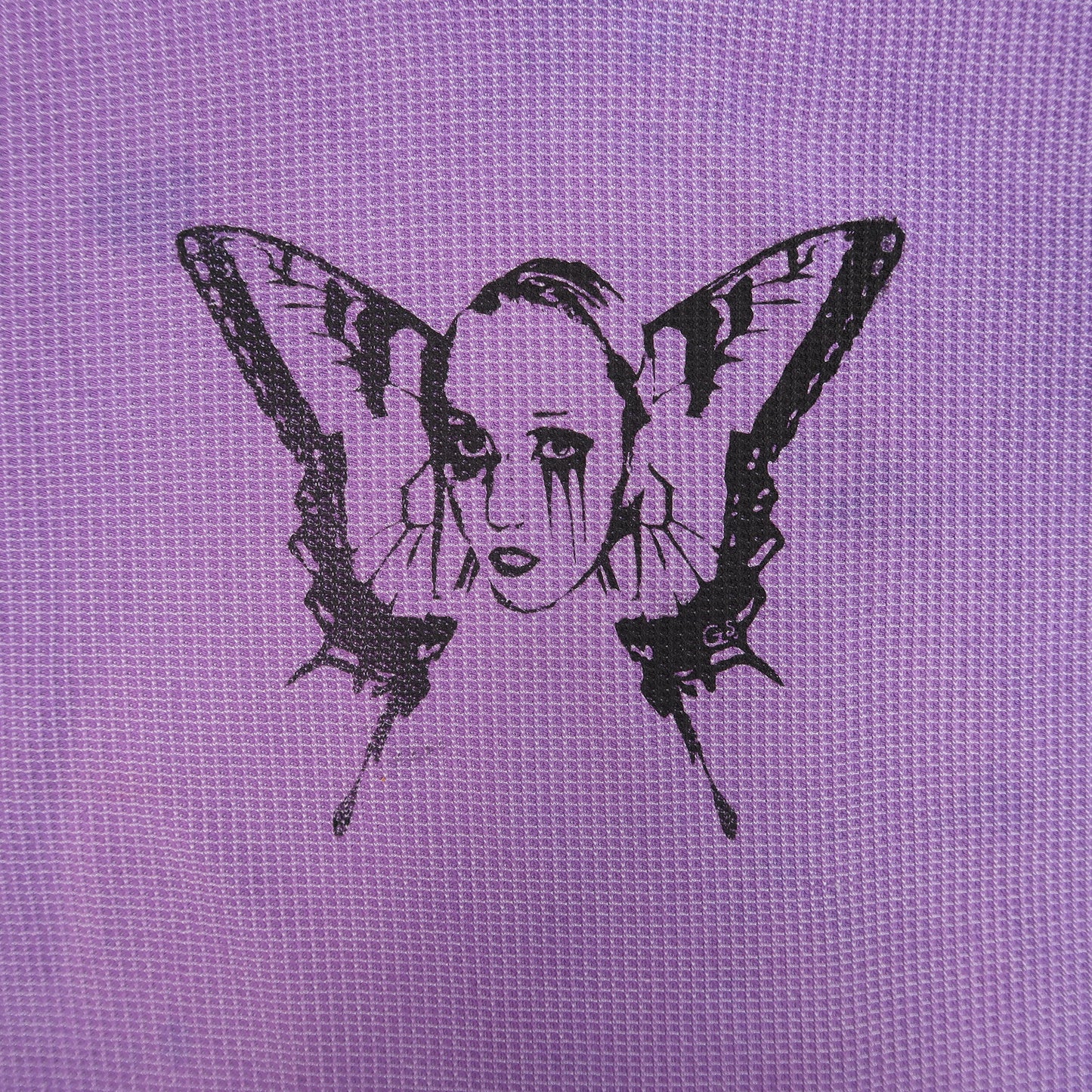 "Weeping Butterfly" Purple Thermal Long Sleeve - Medium