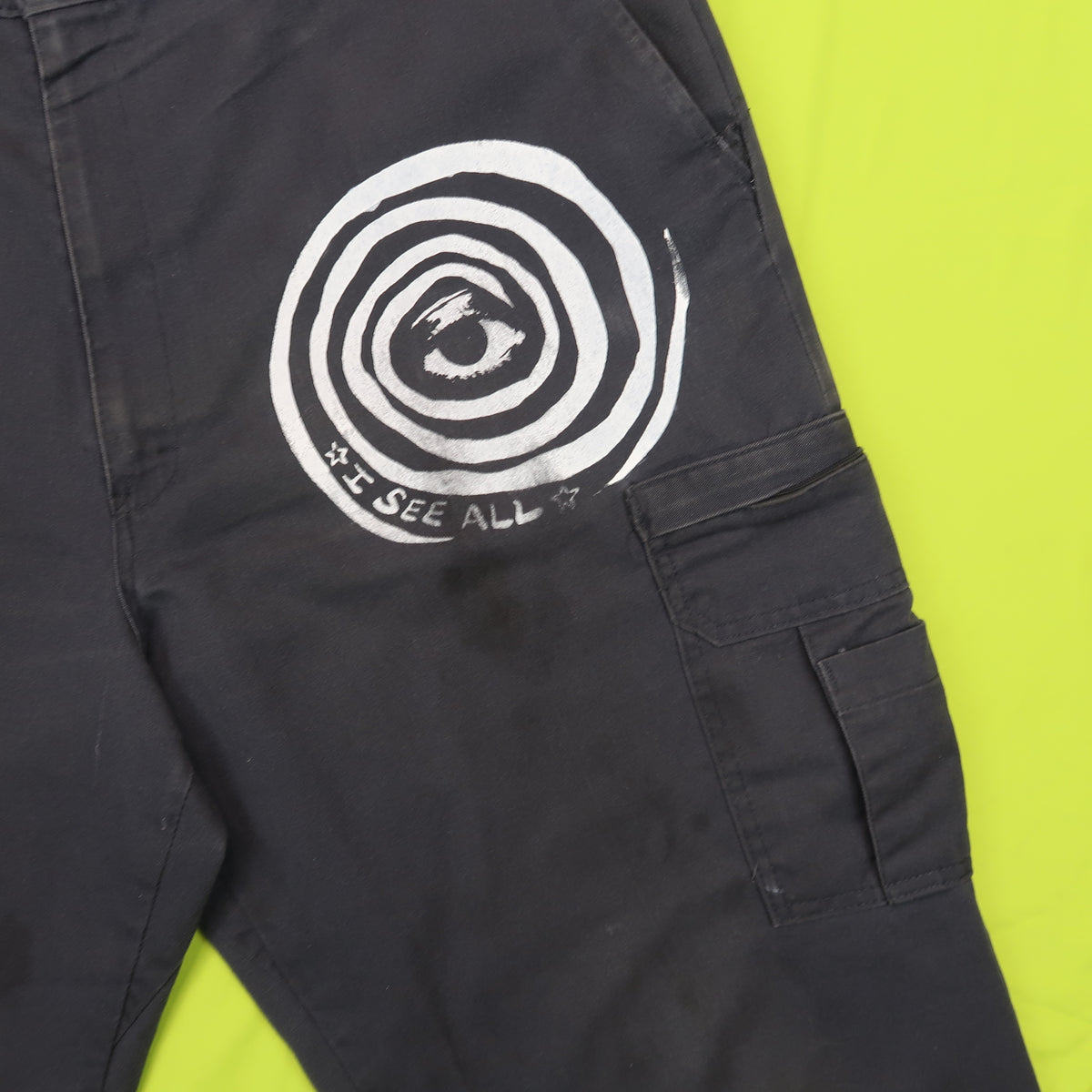 "I See All (Eye Spiral)" Navy Blue Dickies - Large
