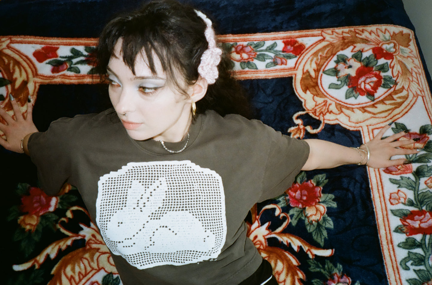 "Bunny Doily" Crop Top - Jamie Lerner x Ghost Soda Collab