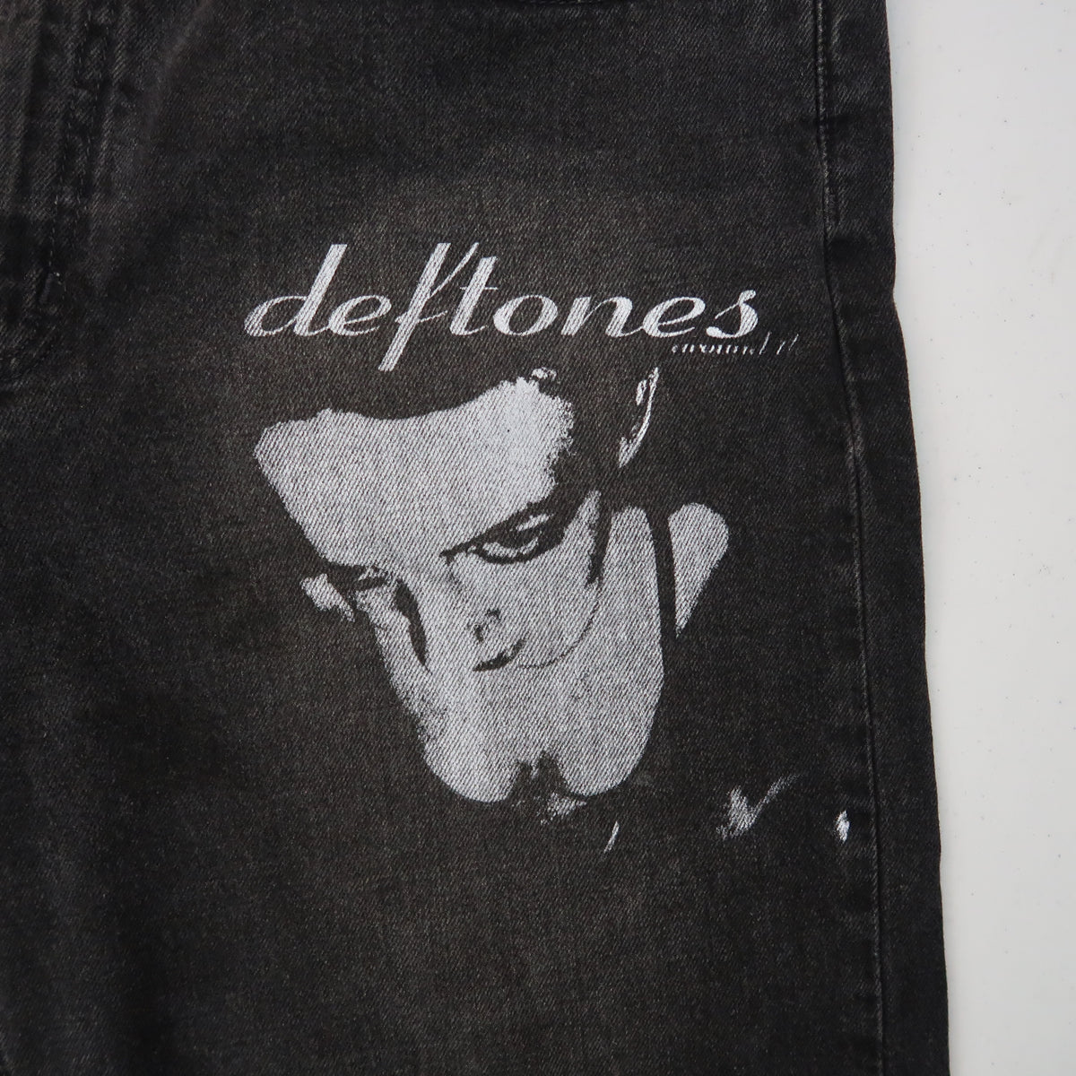 “Around the Fur" Black Distressed Jeans - XL