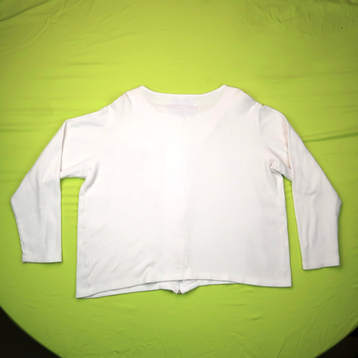 “Melted Visions" White Cardigan - XL