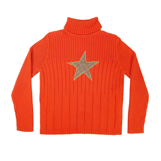 "I'M A STAR" Orange Sweater - Medium