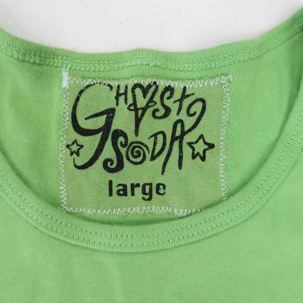 "Melted Visions" Apple Green Baby Tee - Large