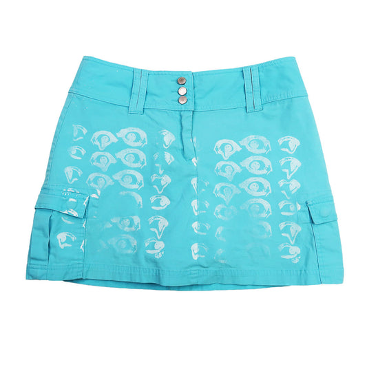 "Melted Visions" Blue Skirt - Medium