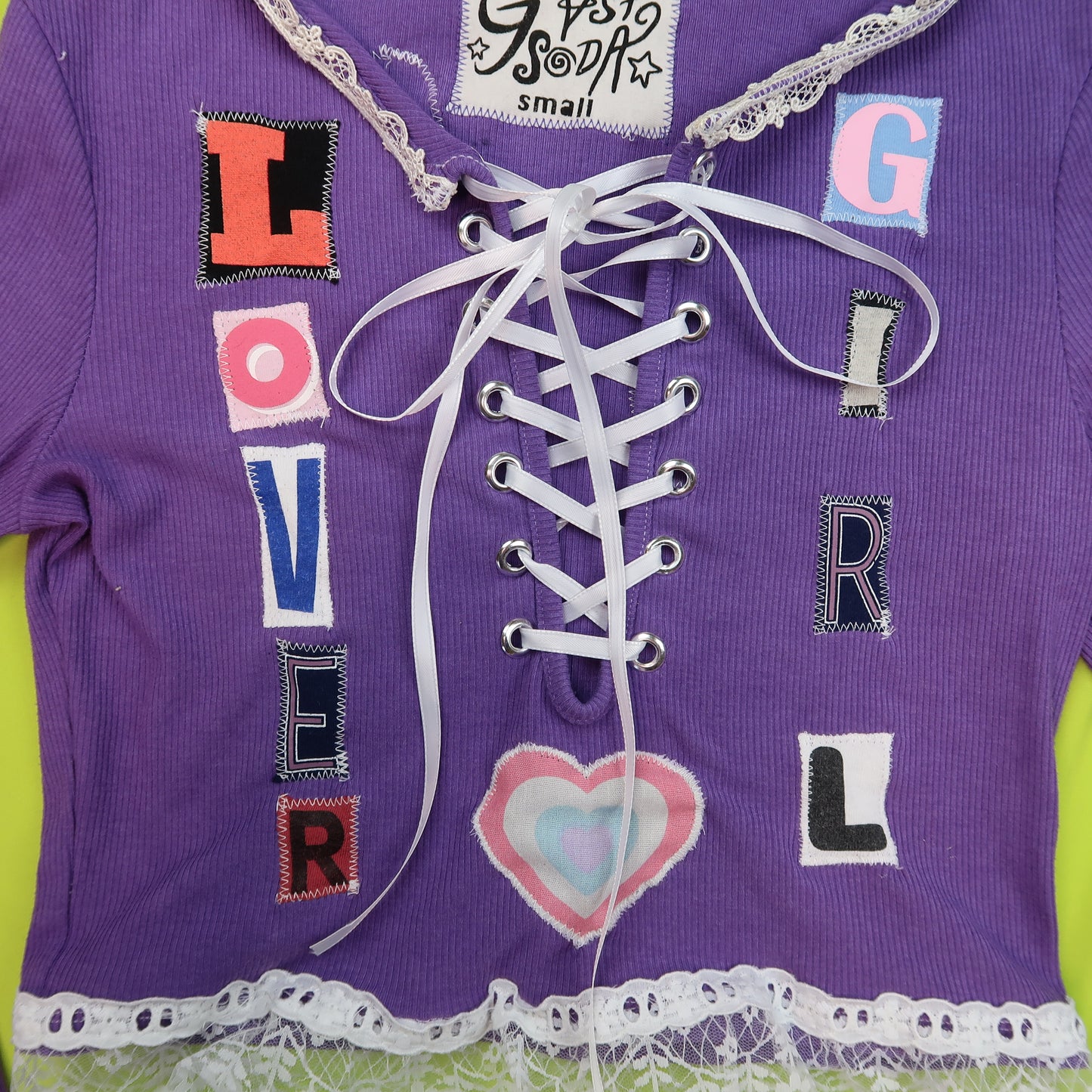 1OF1 “Lover Girl” Purple Lace Top - Small