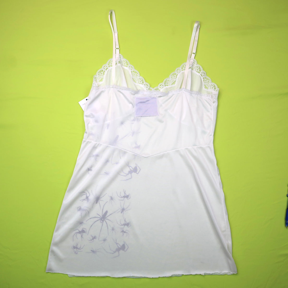 “I Love Spiders" White Lace Tank - Medium
