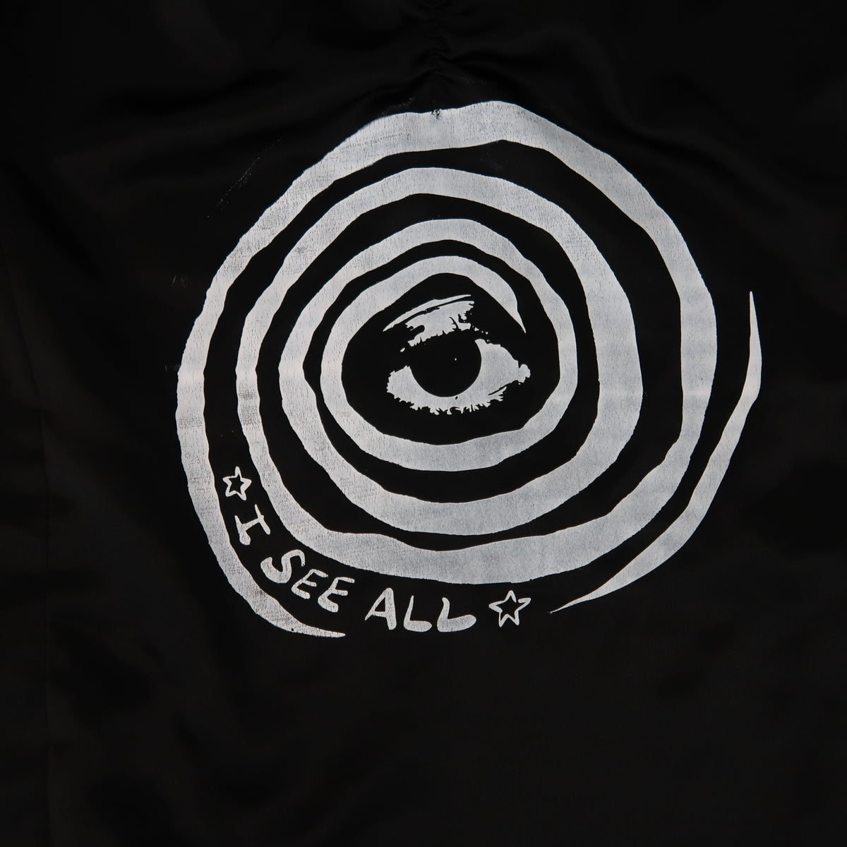 "I See All (Eye Spiral)" Black Lace Tank - XL