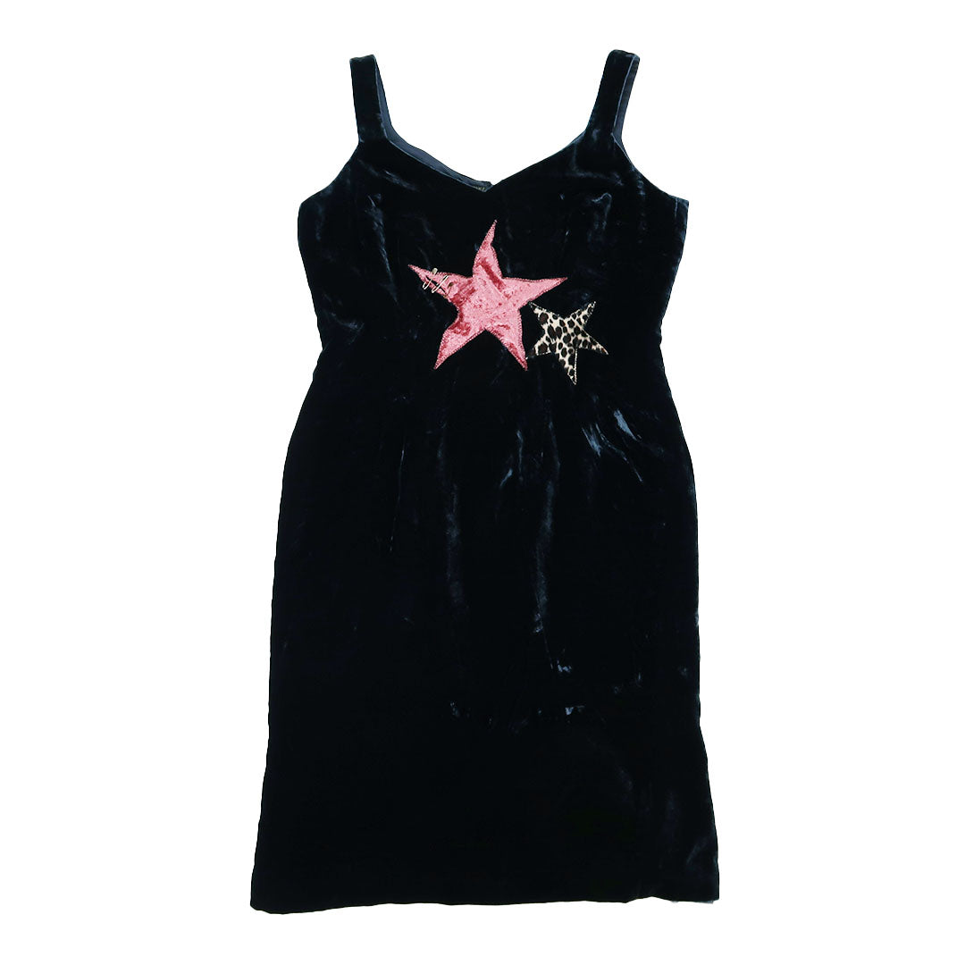 “Stargirl” Blue Velvet Star Dress - Medium