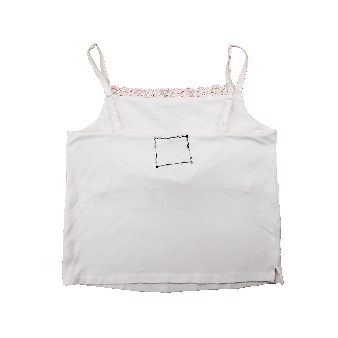 "I"M A STAR" White Lace Tank - Large