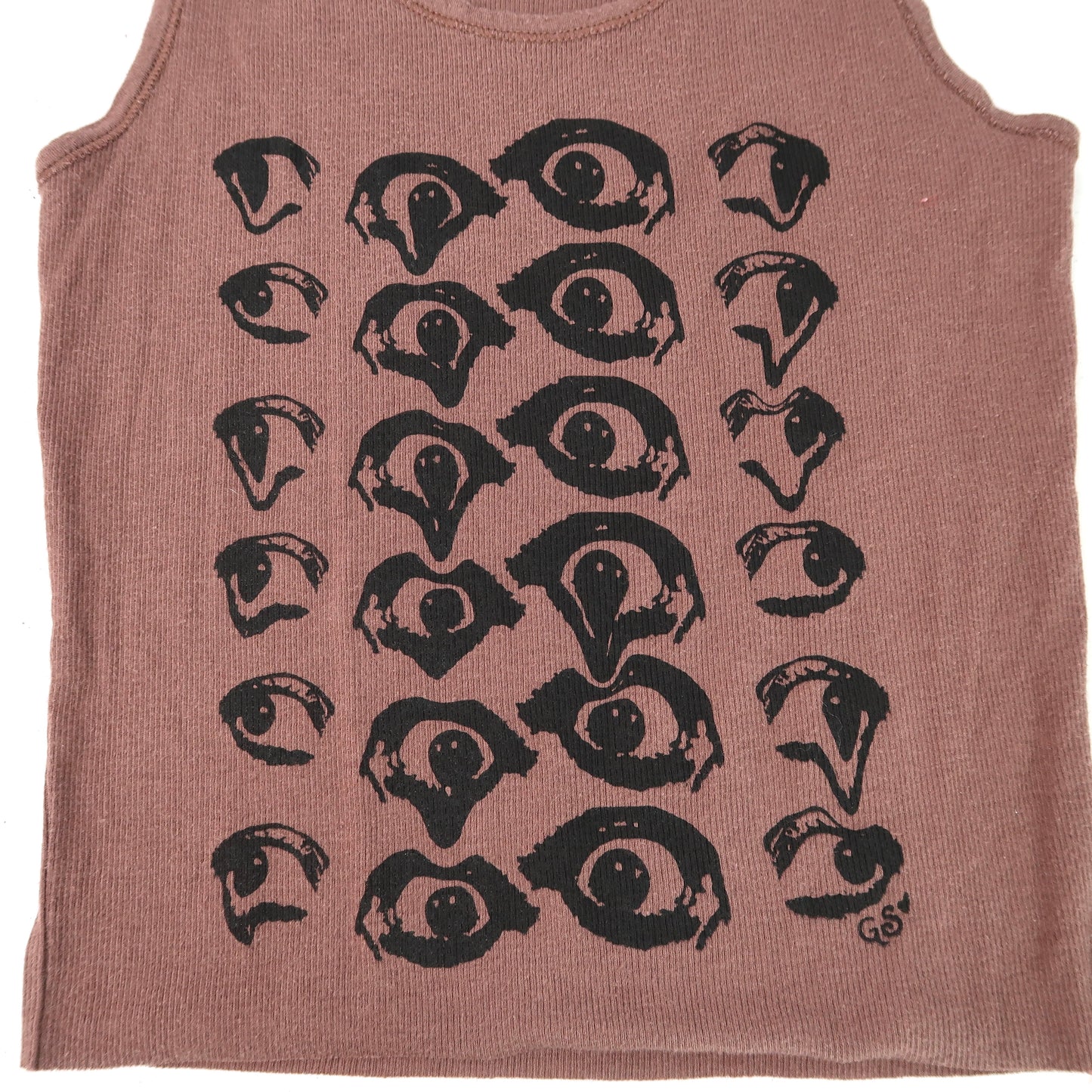 "Melted Visions" Brown Tank Top - Medium