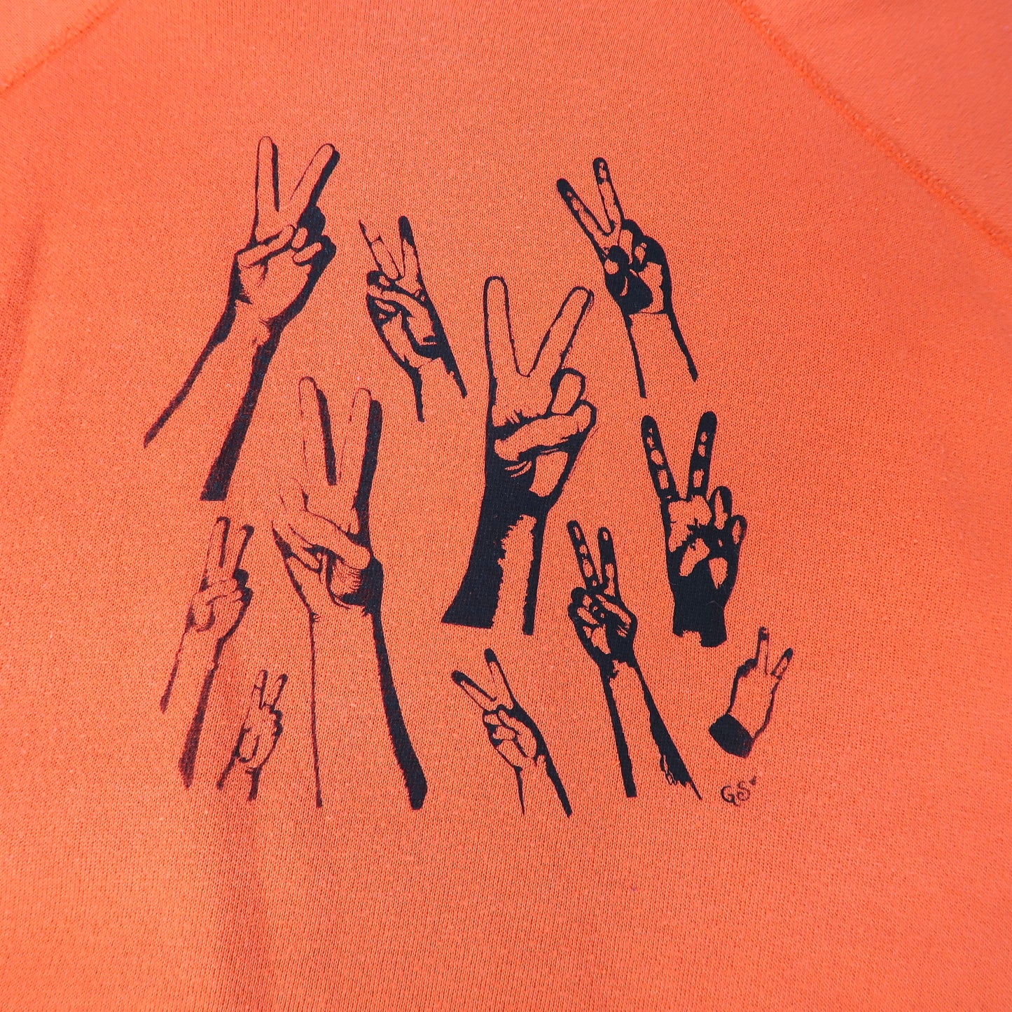 "Peacekeeper" Orange Sweatshirt - Small