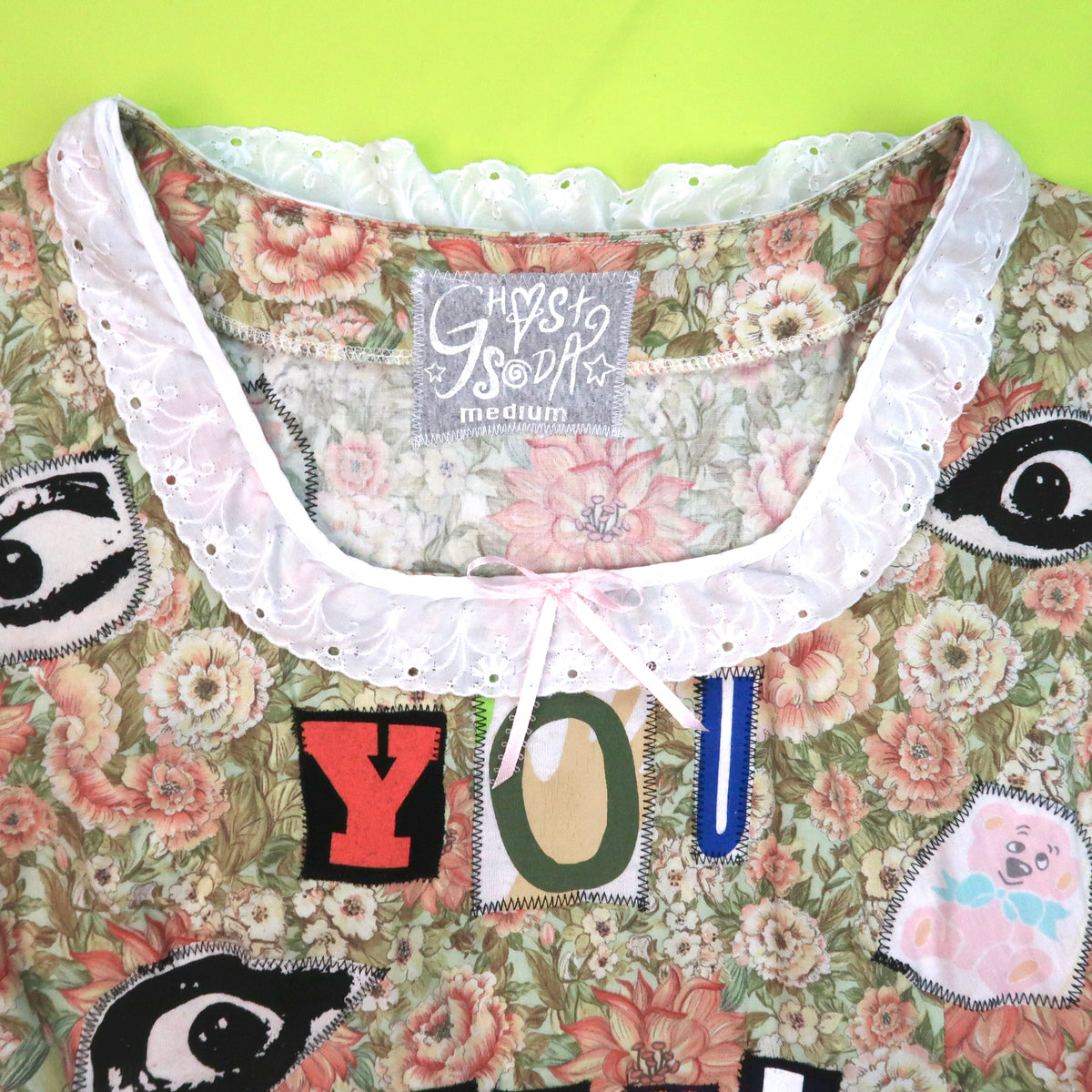 1OF1 “You Don’t Know Pain Like I Know Pain” Patchwork Dress - Medium