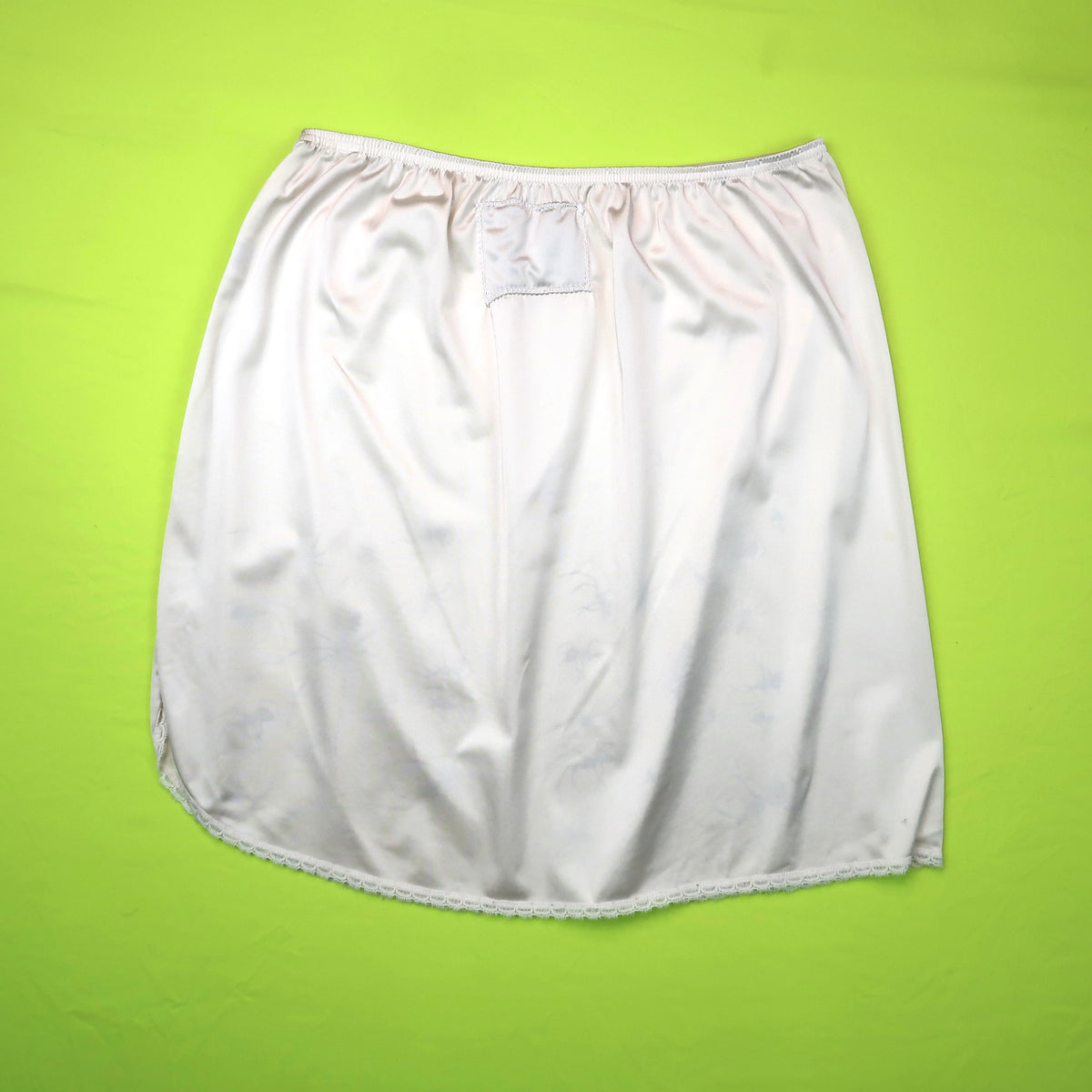 “I Love Spiders" White Slip Skirt - Small